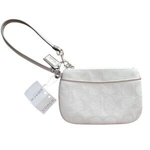 Coach White Wristlet Clutch